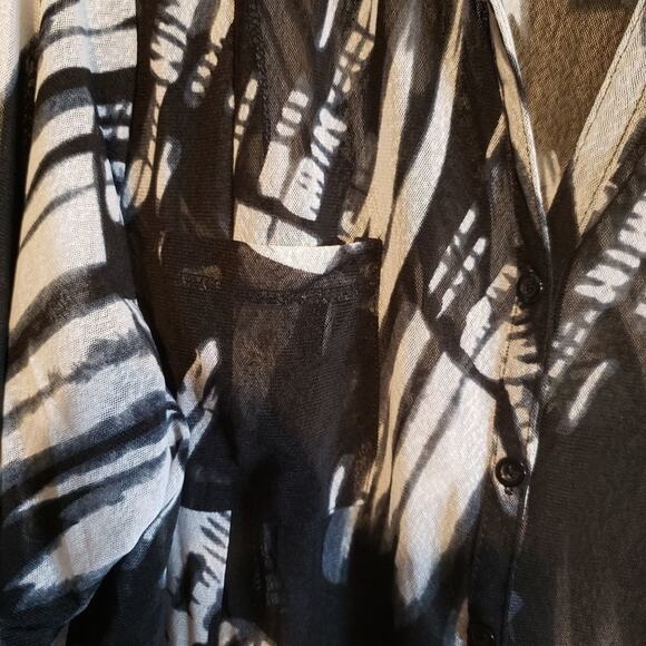 NEW Mirror Image sheer, button down, tunic, cover shirt‎ 3X - Picture 7 of 8